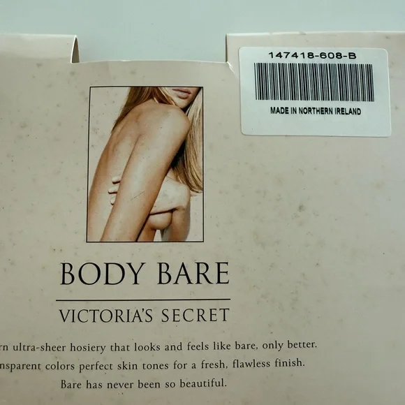 Victoria’s Secret Body Bare Hosiery 7 Denier Nude Size B‎ NWT Vintage - Picture 7 of 8